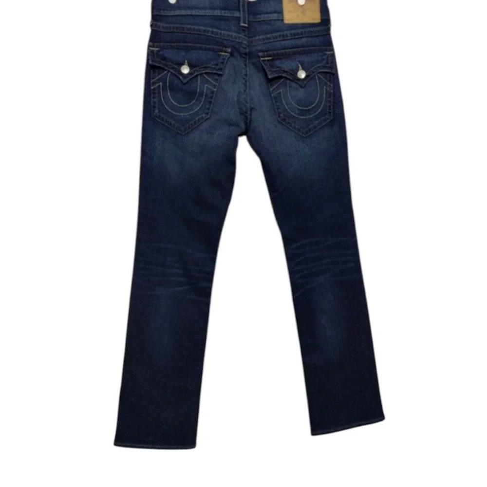 True Religion Ricky Jeans Dark Wash Blue Men's 33 Flat Pocket Preppy